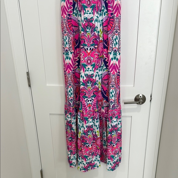 Lilly Pulitzer Pink and Blue Maxi Dress - Picture 9 of 9